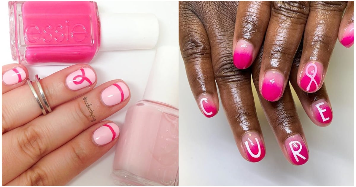 Breast Cancer Awareness Month Nail Art